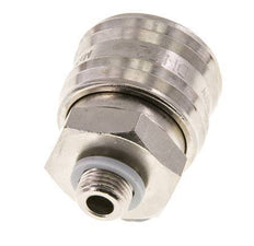 Latón niquelado DN 7.2 (Euro) Acoplamiento de aire Enchufe G 1/8 pulgadas Macho FKM