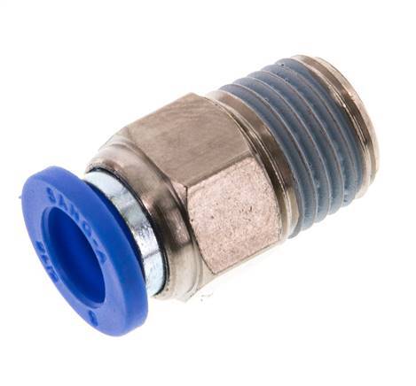 Racor de 8mm x R1/4'' con rosca macho Latón/PA 66 NBR [5 Piezas]