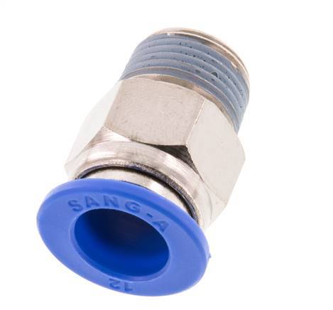 Racor de 12mm x R3/8'' con rosca macho latón/PA 66 NBR [2 piezas]
