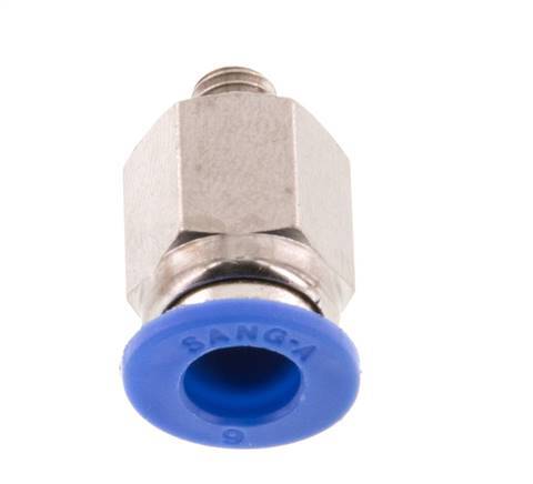 Racor rápido 6mm x M 5 con rosca macho Latón/PA 66 NBR [5 piezas]