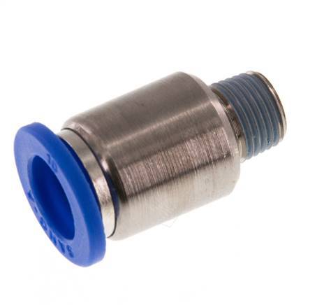 Racor rápido de 10mm x R1/8'' con rosca macho latón/PA 66 NBR hexágono interior [2 piezas]