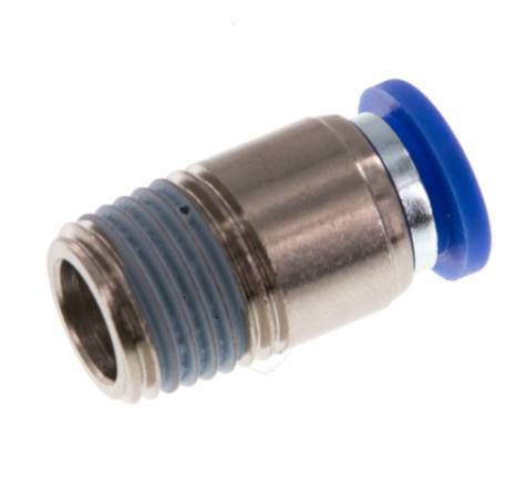 Racor rápido de 8mm x R1/4'' con rosca macho latón/PA 66 NBR hexágono interior [5 piezas]