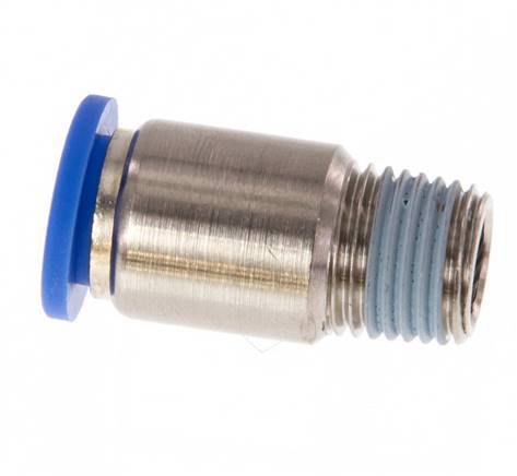 Racor rápido de 10mm x R1/4'' con rosca macho latón/PA 66 NBR hexágono interior [2 piezas]