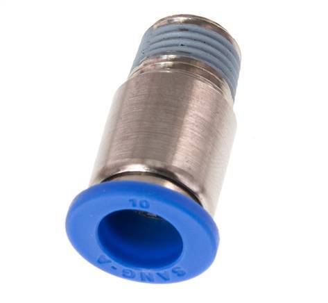 Racor rápido de 10mm x R1/4'' con rosca macho latón/PA 66 NBR hexágono interior [2 piezas]
