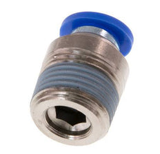 Racor rápido de 8mm x R3/8'' con rosca macho latón/PA 66 NBR hexágono interior [2 piezas]