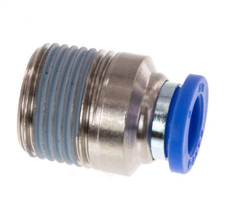 Racor rápido de 8mm x R3/8'' con rosca macho latón/PA 66 NBR hexágono interior [2 piezas]