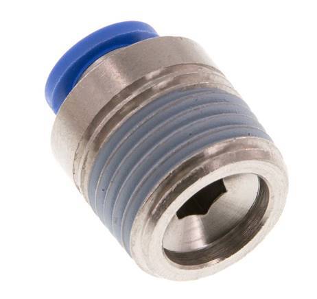 Racor rápido de 8mm x R1/2'' con rosca macho latón/PA 66 NBR hexágono interior [2 piezas]
