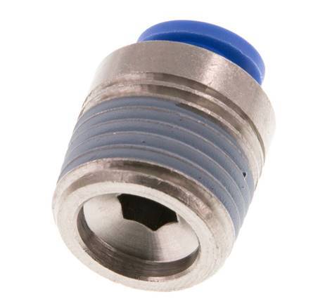 Racor rápido de 8mm x R1/2'' con rosca macho latón/PA 66 NBR hexágono interior [2 piezas]
