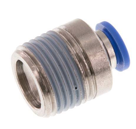 Racor rápido de 8mm x R1/2'' con rosca macho latón/PA 66 NBR hexágono interior [2 piezas]