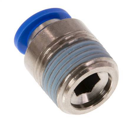 Racor rápido de 10mm x R1/2'' con rosca macho latón/PA 66 NBR hexágono interior [2 piezas]