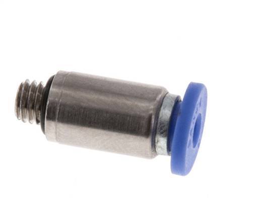 Racor rápido de 3 mm x M 5 con rosca macho Latón/PA 66 NBR Hexágono interior [5 piezas]