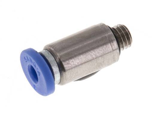 Racor rápido de 3 mm x M 5 con rosca macho Latón/PA 66 NBR Hexágono interior [5 piezas]
