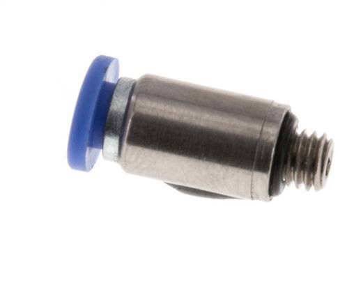 Racor rápido de 3 mm x M 5 con rosca macho Latón/PA 66 NBR Hexágono interior [5 piezas]