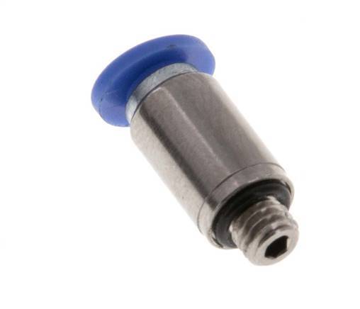 Racor rápido de 3 mm x M 5 con rosca macho Latón/PA 66 NBR Hexágono interior [5 piezas]