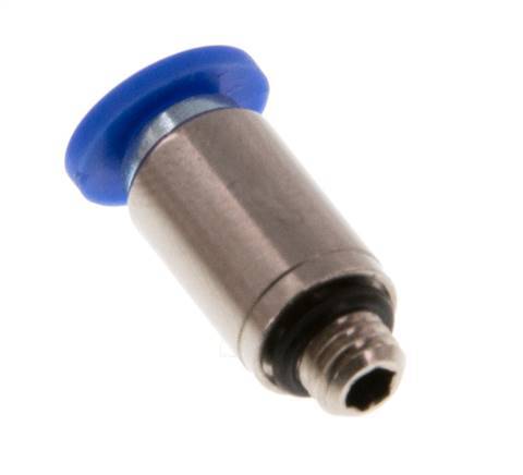 Racor rápido de 4mm x M 5 con rosca macho Latón/PA 66 NBR Hexágono interior [5 piezas]