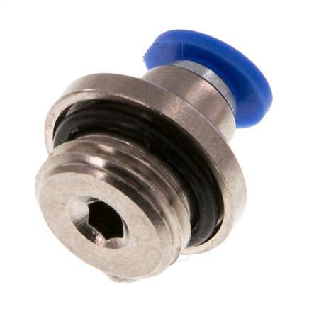 Racor rápido de 4mm x G1/4'' con rosca macho latón/PA 66 NBR hexágono interior [5 piezas]