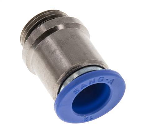 Racor rápido de 12mm x G3/8'' con rosca macho latón/PA 66 NBR hexágono interior [2 piezas]