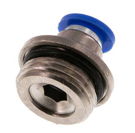 Racor rápido de 8mm x G1/2'' con rosca macho latón/PA 66 NBR hexágono interior [2 piezas]