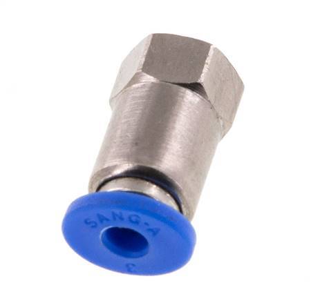 Racor rápido 3mm x M 3 con rosca hembra Latón/PA 66 NBR [2 piezas]