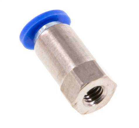 Racor rápido 4mm x M 5 con rosca hembra Latón/PA 66 NBR [2 piezas]