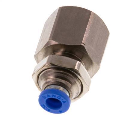 Racor rápido de 4mm x G1/4'' con rosca hembra de latón/PA 66 NBR [2 piezas]