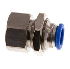 Racor rápido de 10 mm x G1/4'' con rosca hembra Pasamuros de latón/PA 66 NBR