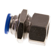 Racor rápido de 10 mm x G1/4'' con rosca hembra Pasamuros de latón/PA 66 NBR