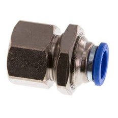 Racor rápido de 10 mm x G3/8'' con rosca hembra Pasamuros de latón/PA 66 NBR