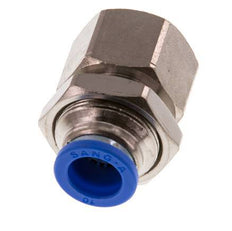 Racor rápido de 10 mm x G3/8'' con rosca hembra Pasamuros de latón/PA 66 NBR