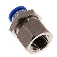 Racor rápido de 10 mm x G3/8'' con rosca hembra Pasamuros de latón/PA 66 NBR