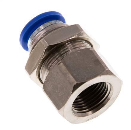 Racor rápido de 12 mm x G3/8'' con rosca hembra Pasamuros de latón/PA 66 NBR