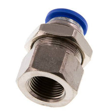 Racor rápido de 12 mm x G3/8'' con rosca hembra Pasamuros de latón/PA 66 NBR