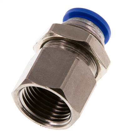 Racor rápido de 12 mm x G1/2'' con rosca hembra Pasamuros de latón/PA 66 NBR