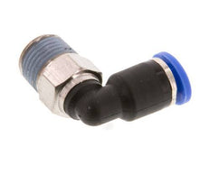 Racor de 4mm x R1/8'' 90deg con rosca macho latón/PA 66 NBR manguito corto giratorio [5 piezas]