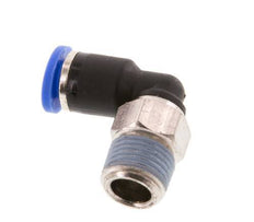 Racor de 4mm x R1/8'' 90deg con rosca macho latón/PA 66 NBR manguito corto giratorio [5 piezas]