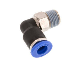 Racor de 6mm x R1/8'' 90deg con rosca macho Latón/PA 66 NBR de manguito corto giratorio [2 piezas]