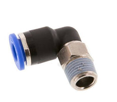 Racor de 6mm x R1/8'' 90deg con rosca macho Latón/PA 66 NBR de manguito corto giratorio [2 piezas]