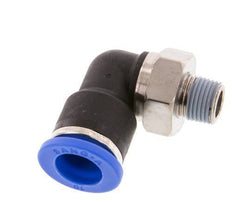 Codo de 90 grados 10mm x R1/8'' con rosca macho latón/PA 66 NBR manguito corto giratorio [2 piezas]