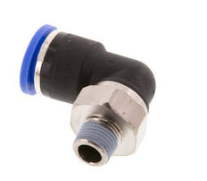 Codo de 90 grados 10mm x R1/8'' con rosca macho latón/PA 66 NBR manguito corto giratorio [2 piezas]