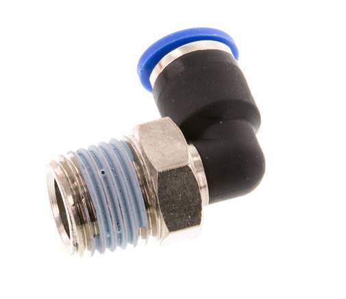 Racor de 6mm x R1/4'' 90deg con rosca macho Latón/PA 66 NBR de manguito corto giratorio [2 piezas]
