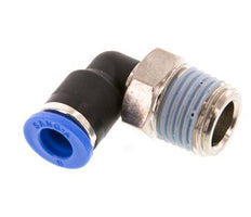 Racor de 6mm x R1/4'' 90deg con rosca macho Latón/PA 66 NBR de manguito corto giratorio [2 piezas]