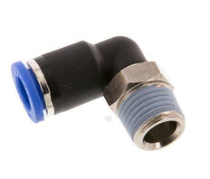 Codo de 90 grados de 8mm x R1/4'' con rosca macho latón/PA 66 NBR giratorio [2 piezas]