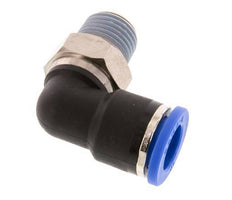 Codo de 90 grados de 10mm x R1/4'' con rosca macho latón/PA 66 NBR giratorio [2 piezas]