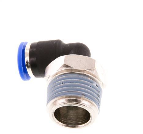 Racor de 6mm x R3/8'' 90deg con rosca macho latón/PA 66 NBR manguito corto giratorio [2 piezas]