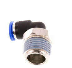 Racor de 6mm x R3/8'' 90deg con rosca macho latón/PA 66 NBR manguito corto giratorio [2 piezas]