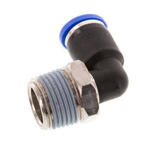 Codo de 90 grados 8mm x R3/8'' con rosca macho Latón/PA 66 NBR Manguito corto giratorio [2 piezas]
