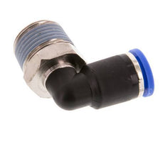 Codo de 90 grados 8mm x R3/8'' con rosca macho Latón/PA 66 NBR Manguito corto giratorio [2 piezas]