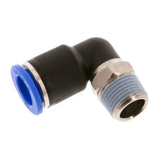 Codo de 90 grados 12mm x R3/8'' con rosca macho latón/PA 66 NBR manguito corto giratorio [2 piezas]