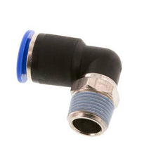 Codo de 90 grados 12mm x R3/8'' con rosca macho latón/PA 66 NBR manguito corto giratorio [2 piezas]