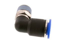 Codo de 90 grados 12mm x R3/8'' con rosca macho latón/PA 66 NBR manguito corto giratorio [2 piezas]